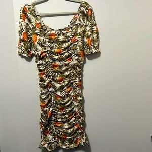 SHEIN | Women’s Body-Con Ruched Pineapple Dress